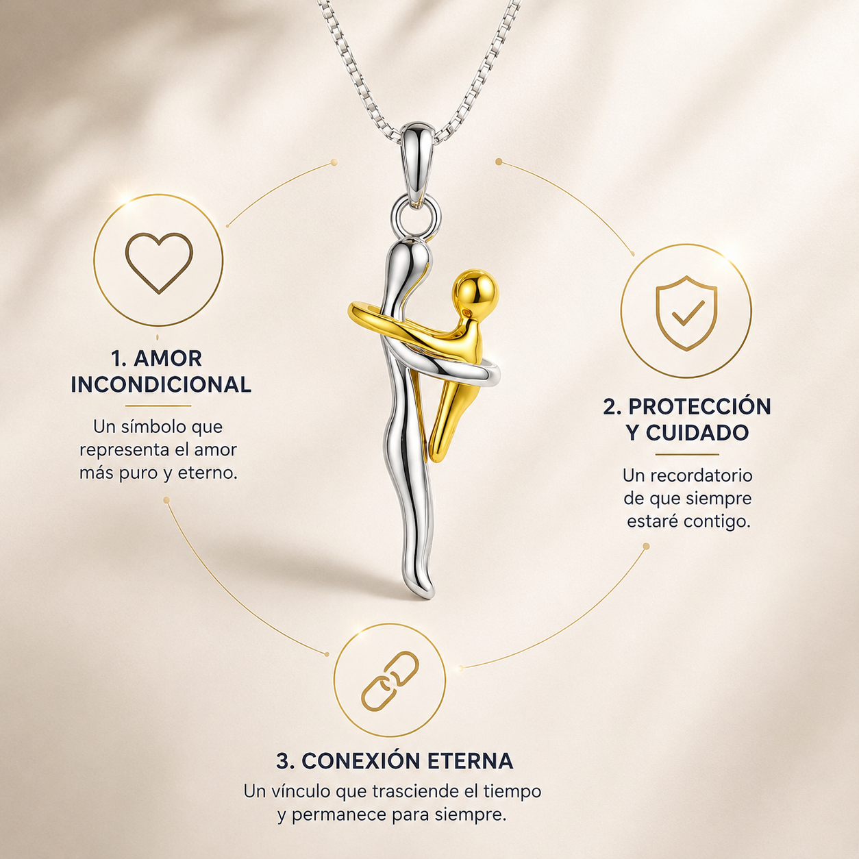 Collar Mama E Hijo: Abrazo Amor Infinito