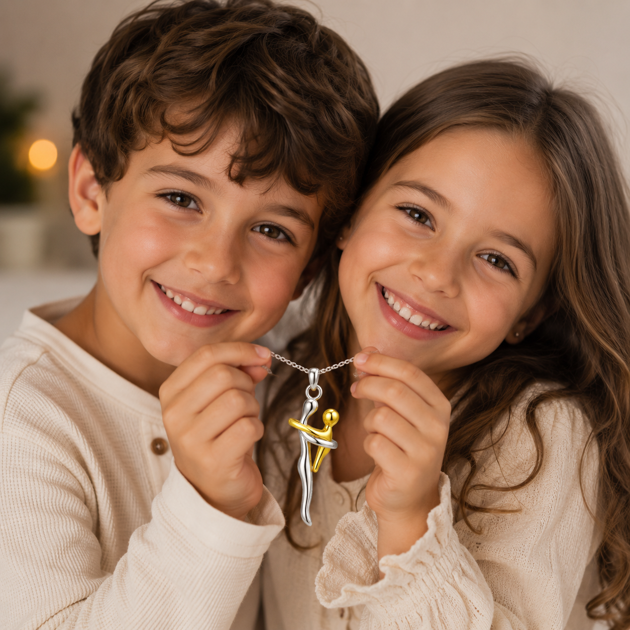Collar Mama E Hijo: Abrazo Amor Infinito