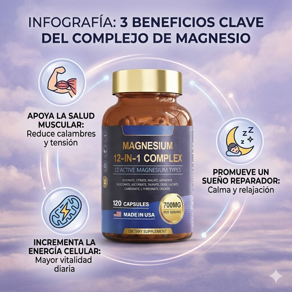 Magnesio Vital 12X: Desinflama, descansa y recupera vitalidad