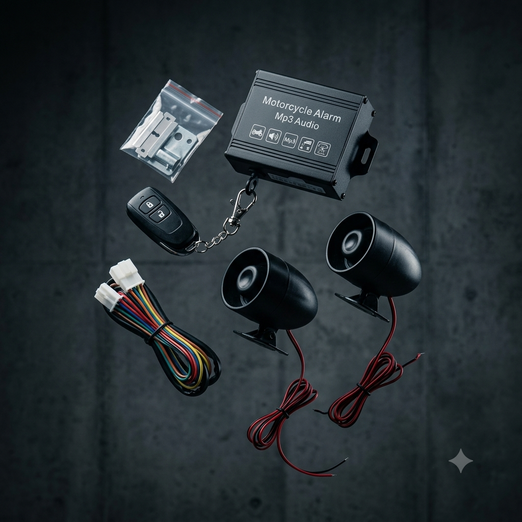 alarma antirrobo para moto y musica bluetooth: Alarma inteligente con sonido de alta potencia